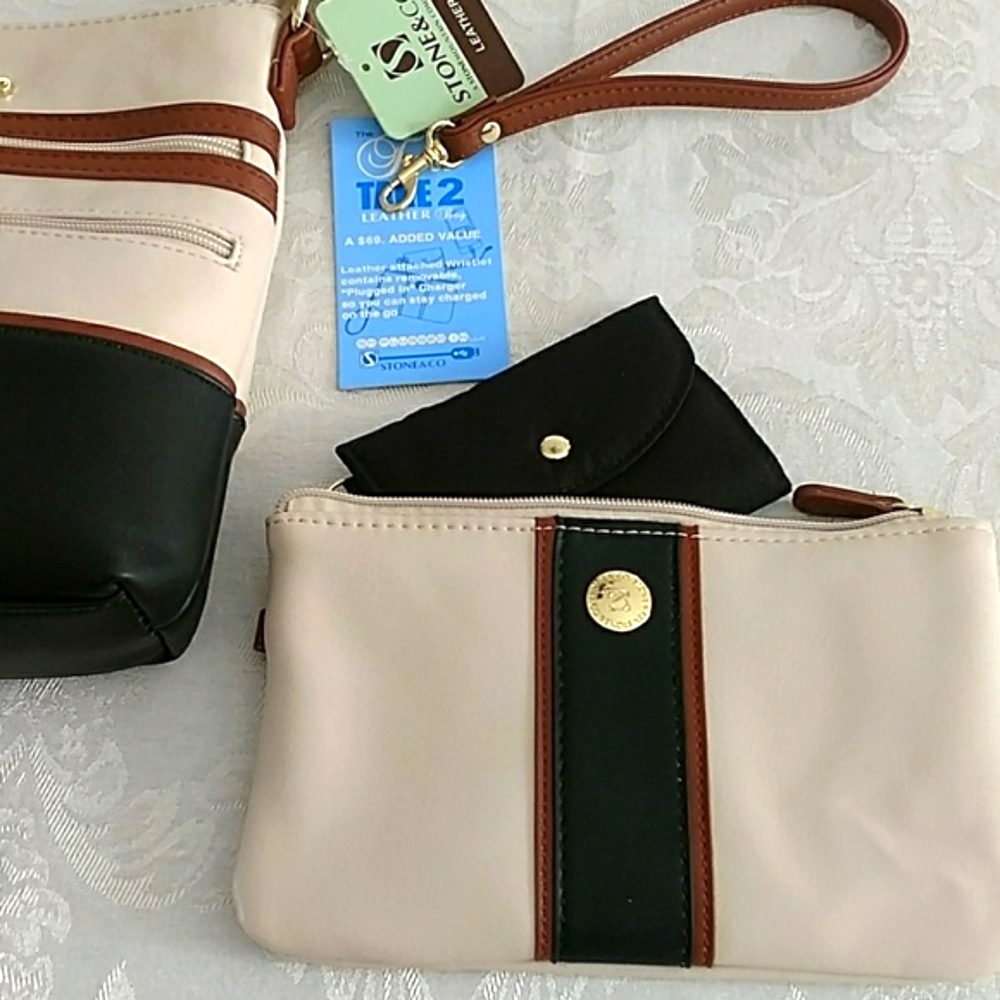Stone and Co. Bone wristlet w/plugged in charger